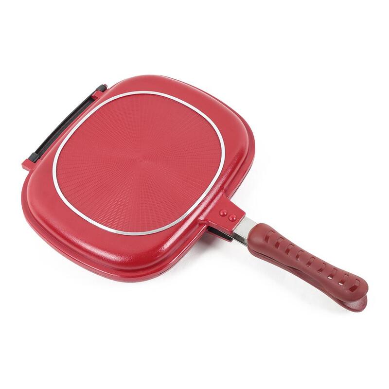 28/32 CM Doublesided Frying Pan Nonstick Barbecue Cooking Tool Grill