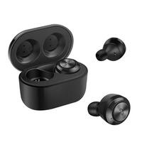 Bluetooth Earphone TWS Bluetooth 5.0 Stereo Wireless Earphones Earbuds Sport Waterproof Gaming Headset With Charging Box Mic (Black)