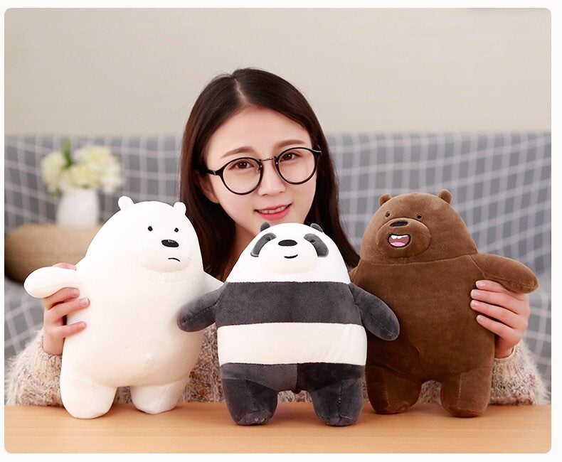 we bare bears stackable plush