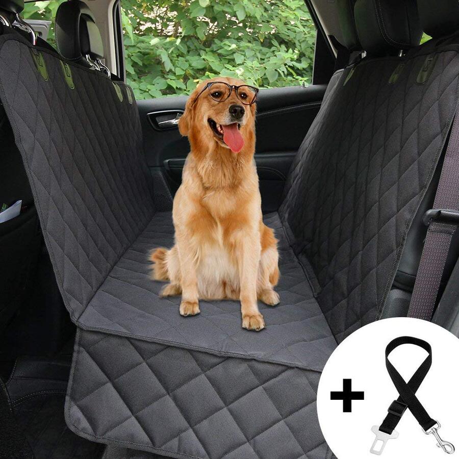 Waterproof Car Pet Dog Protector Rear Back Seat Cover Hammock Black Washable Mat