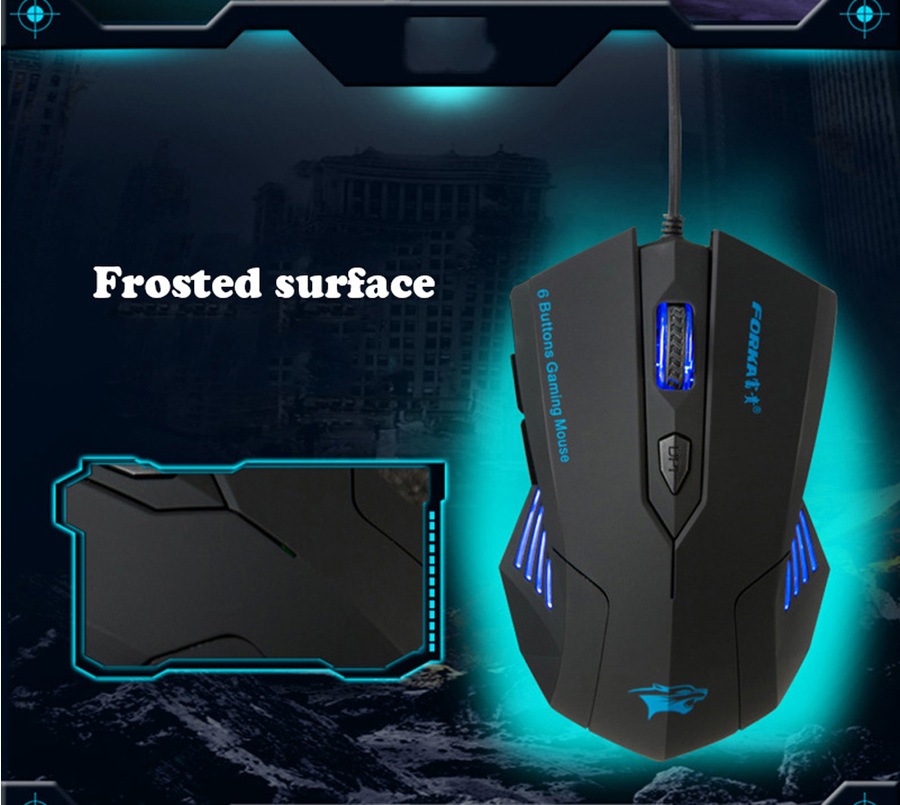 Buy Silence Click Wired Gaming Mouse 6 Buttons USB Mute LED Optical
