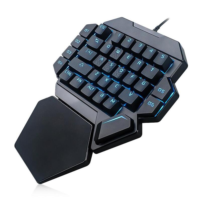 K50 RGB Wired Gaming Keypad Onehanded Blue Switch Mechanical Keyboard