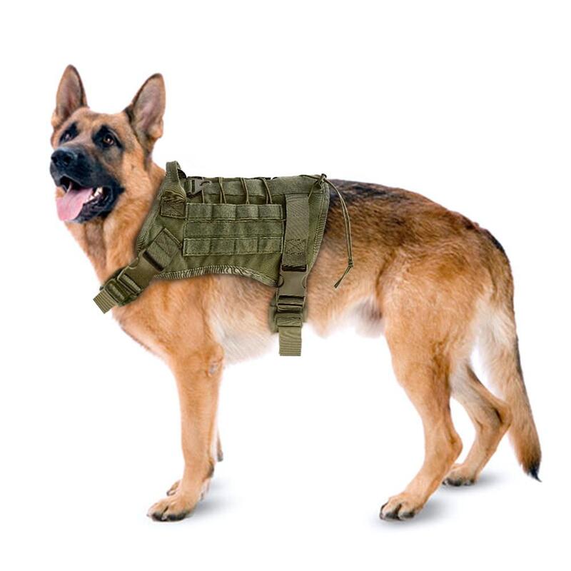 Tactical Dog Harness Training Vest Military K9 Water Resistant Harness ...