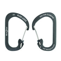 #4 CHARCOAL Nite Ize SlideLock Carabiner Aluminum