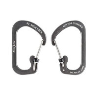 #3 CHARCOAL Nite Ize SlideLock Carabiner Aluminum
