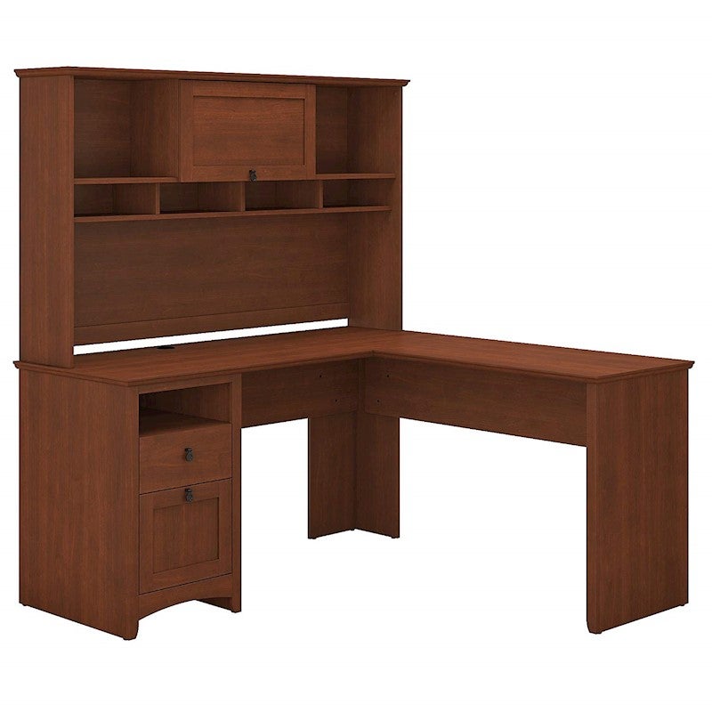 Buena Vista L Shape Desk With Hutch Serene Cherry Buy Corner