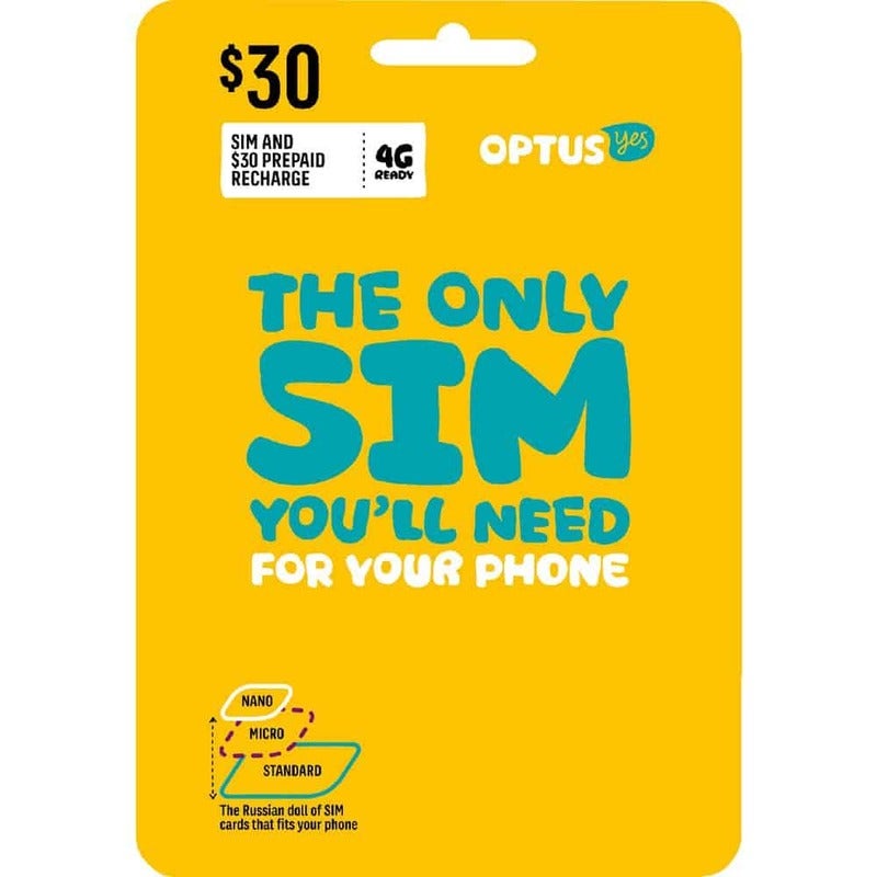 OPTUS $30 SIM STARTER KIT | Buy Sim Cards &amp; Accessories - 1686065