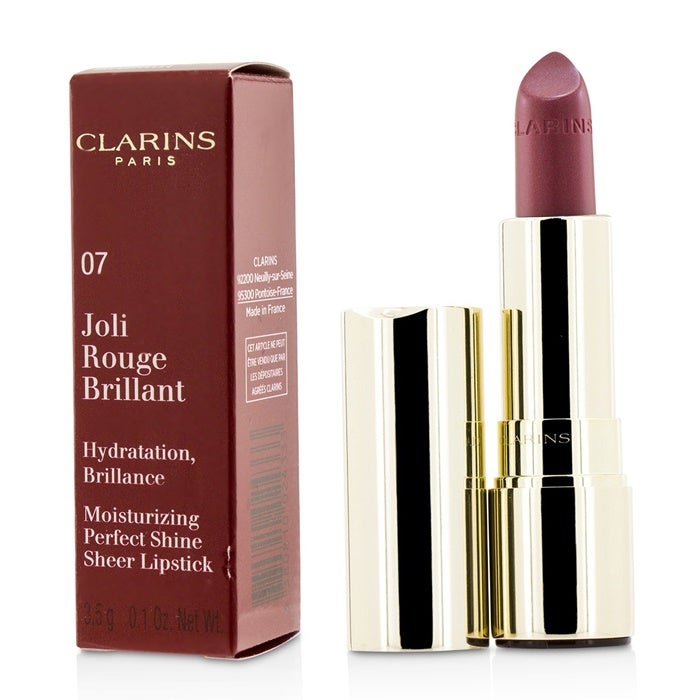 Clarins Joli Rouge Brillant Moisturizing Perfect Shine Sheer Lipstick 07 Raspberry 3 5g 0