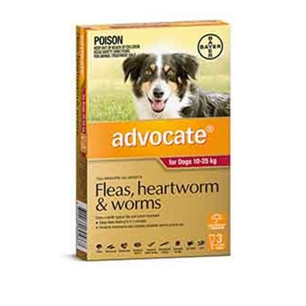 Advocate Dog Bayer 1025KG Large Pack of 3 Red Buy Dog Health