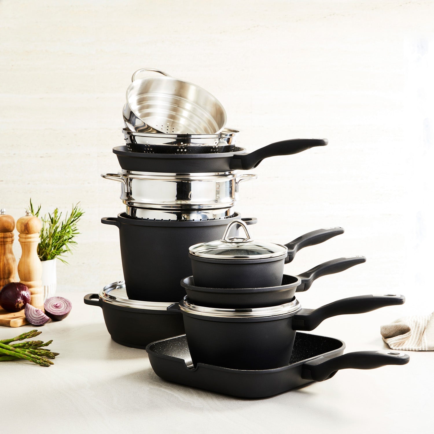 Baccarat Granite Cookware Set 10 Piece Non Stick Cooking Set Cookset