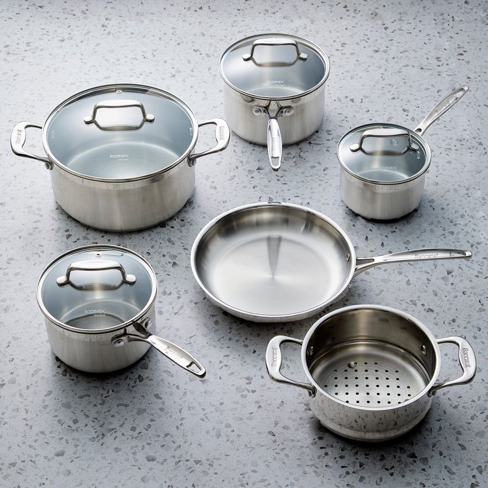 Baccarat iconiX 6 Piece Cookware Set Stainless Steel Mirror Finish Cookset Buy Cookware Sets