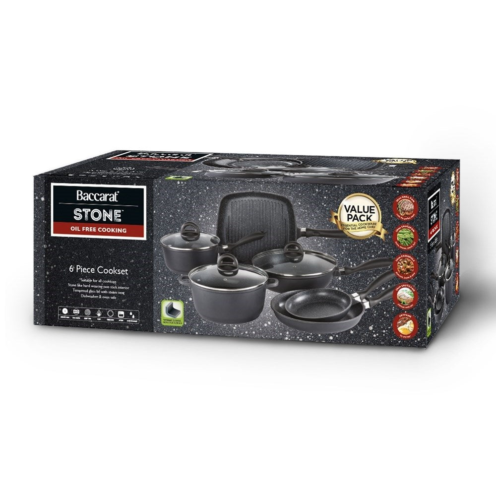 Baccarat Stone Cookware Set 6 Piece Non Stick Cooking Set Cookset Buy
