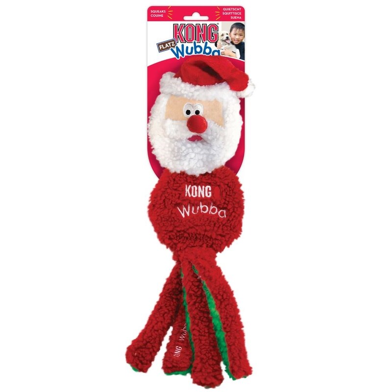 KONG Christmas Wubba Flatz Santa Dog Toy Large Buy Dog Toys