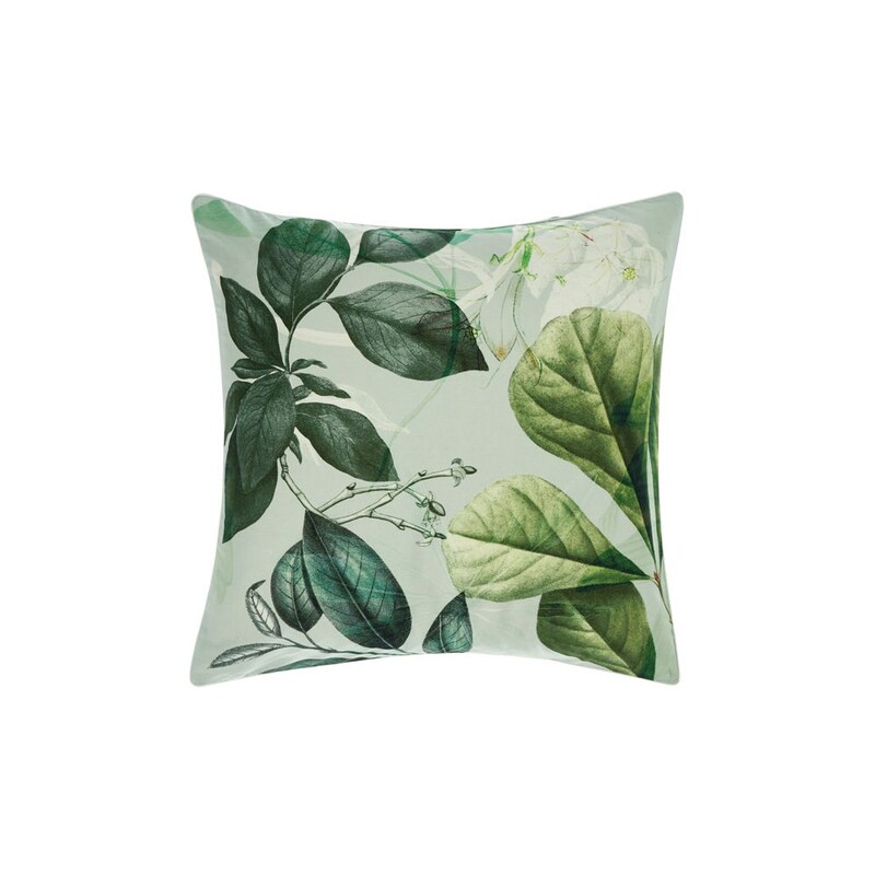 Linen House Glasshouse Tropical Leaf Cotton European Pillow Case