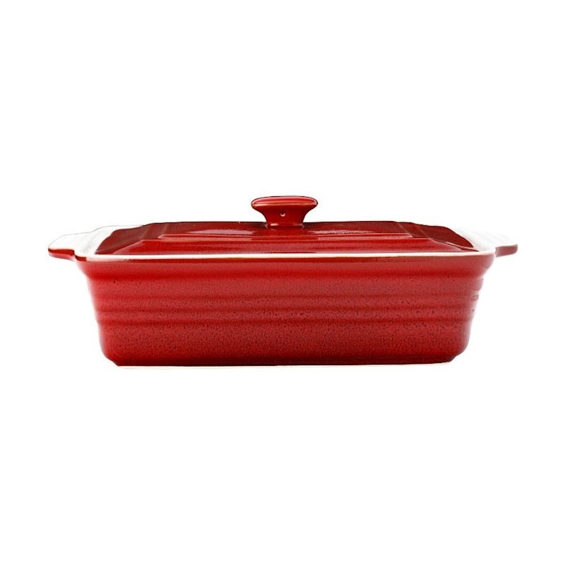 Maxwell & Williams Cucina Rectangular Casserole with Lid Red Gift Boxed