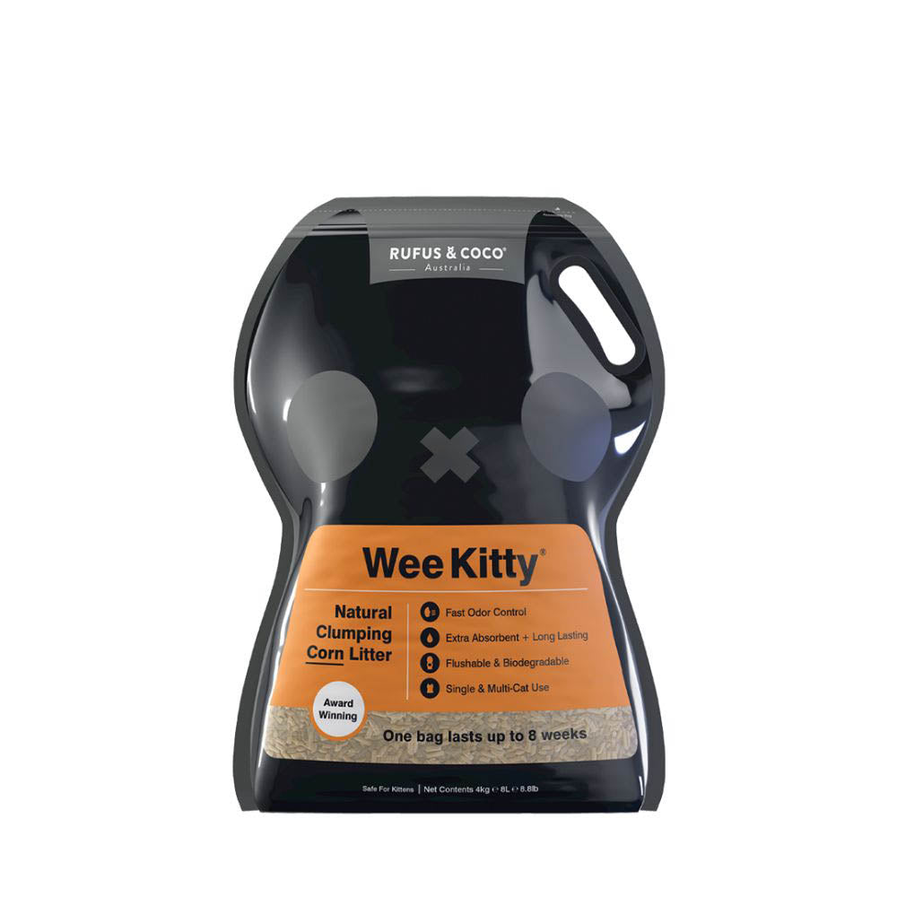 Rufus & Coco Wee Kitty Clumping Corn Litter 4kg/8L Buy Cat Litter