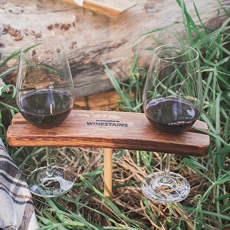 Winestains Double Wine Glass Holder Picnic Stake Buy Wine Racks