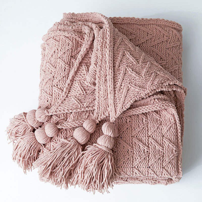 130x160cm Knitted Throw Blankets Pink Buy Throw Blankets 2263652