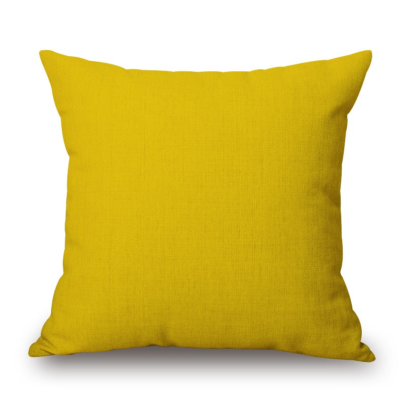 Yellow Cotton & Linen Pillow Cover 80480 Buy Cushion Covers 931438