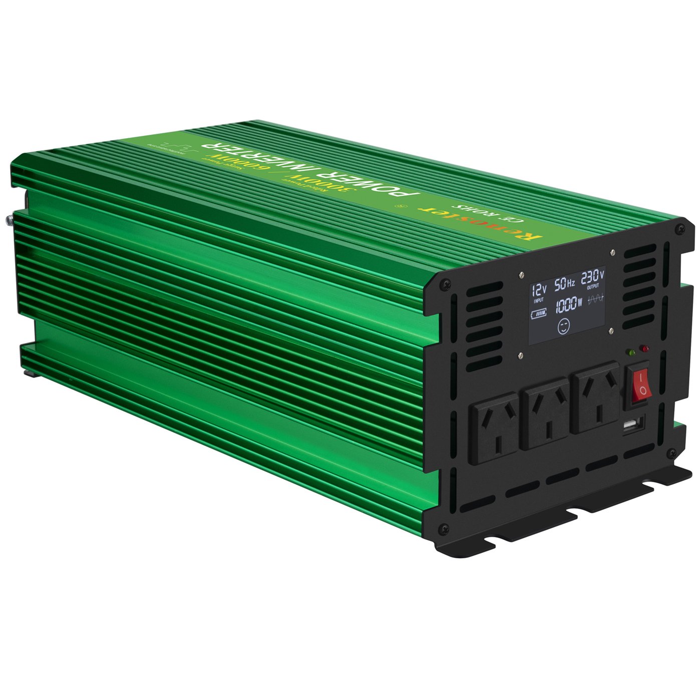 POWER INVERTER 3000W 6000W 12V 240V Camping Boat Caravan with LCD