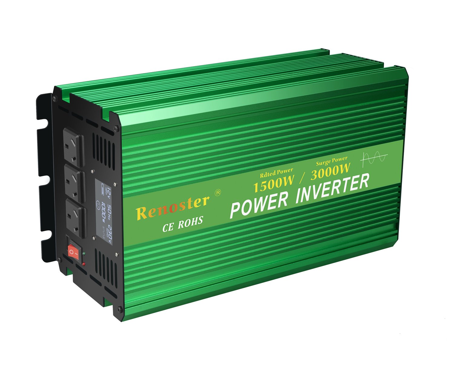 Renoster Power Inverter DC 12V AC 240V 1500W 3000W Pure Sine Wave with