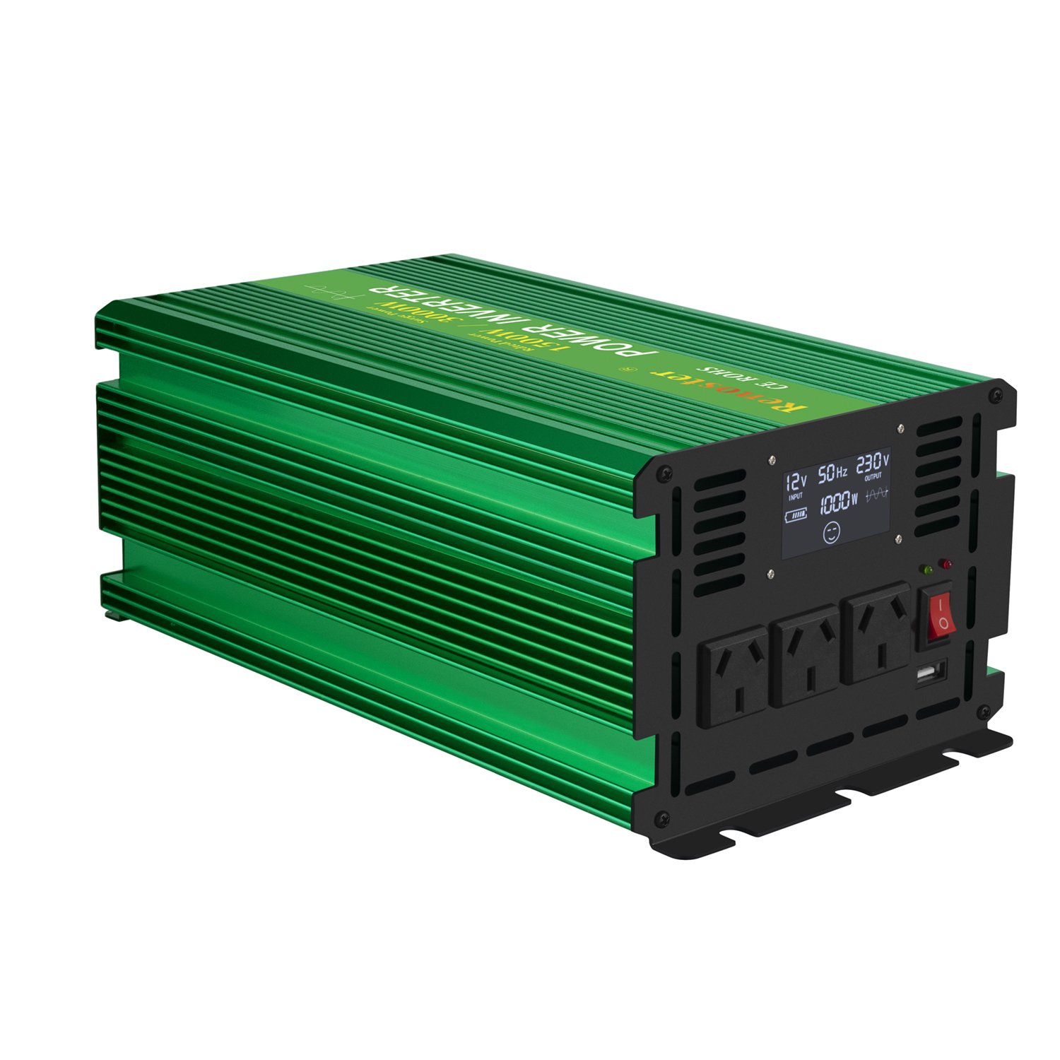Renoster Power Inverter DC 12V AC 240V 1500W 3000W Pure Sine Wave with