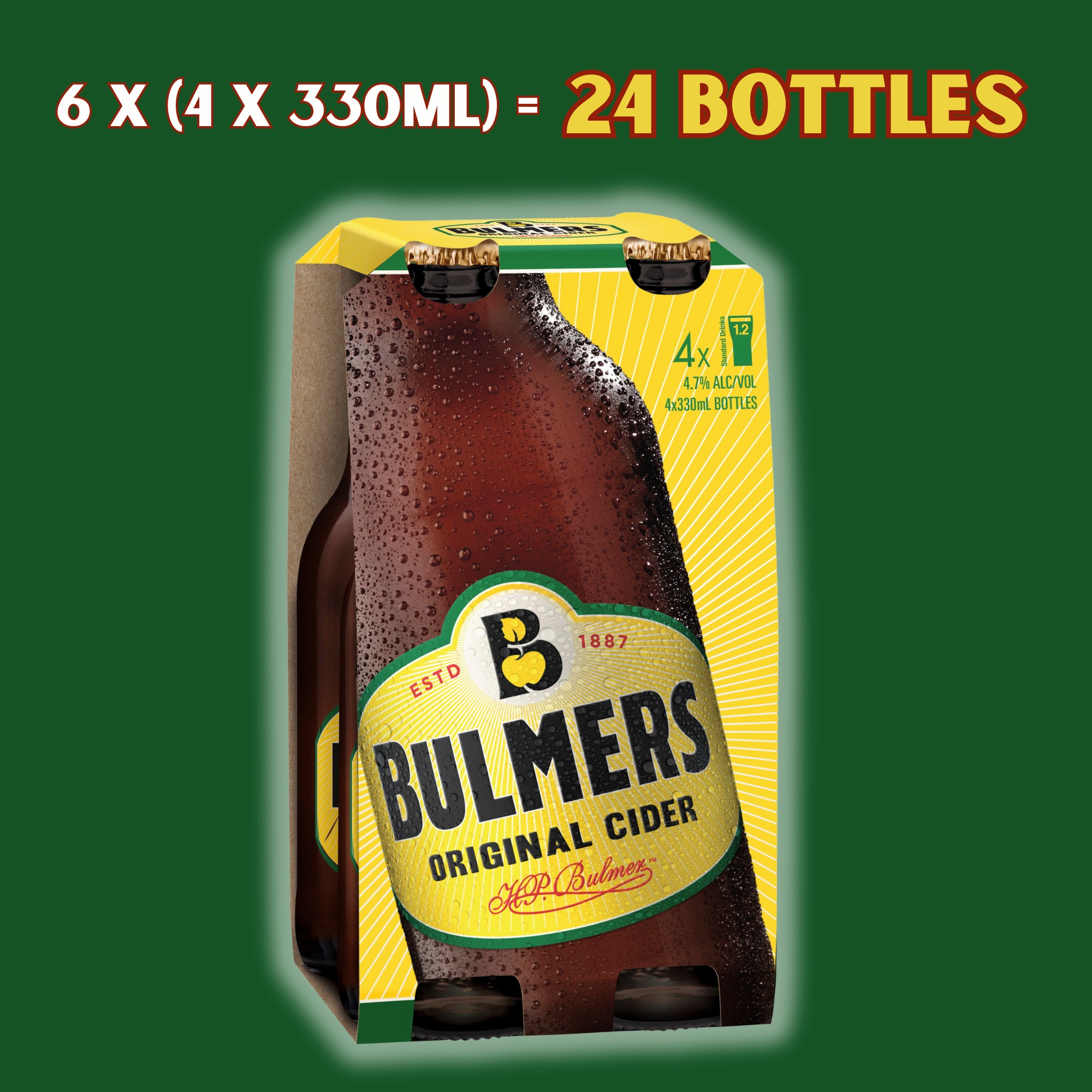 Bulmers Original Cider Case 24 x 330mL Bottles Buy Cider 9320000026062