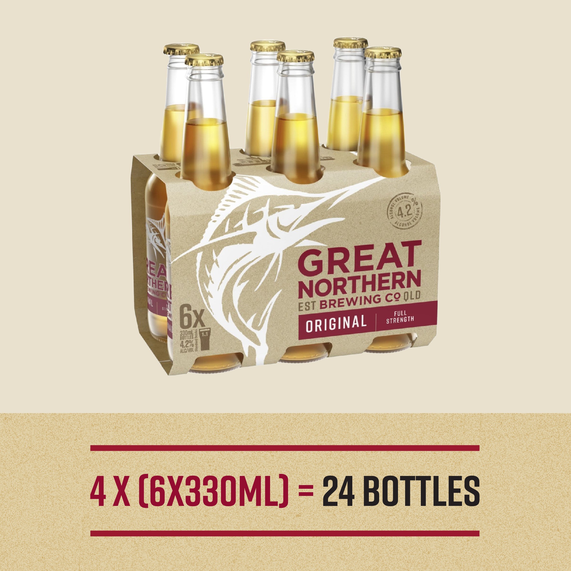 Download Great Northern Original Lager Beer Case 24 x 330mL Bottles ... Yellowimages Mockups