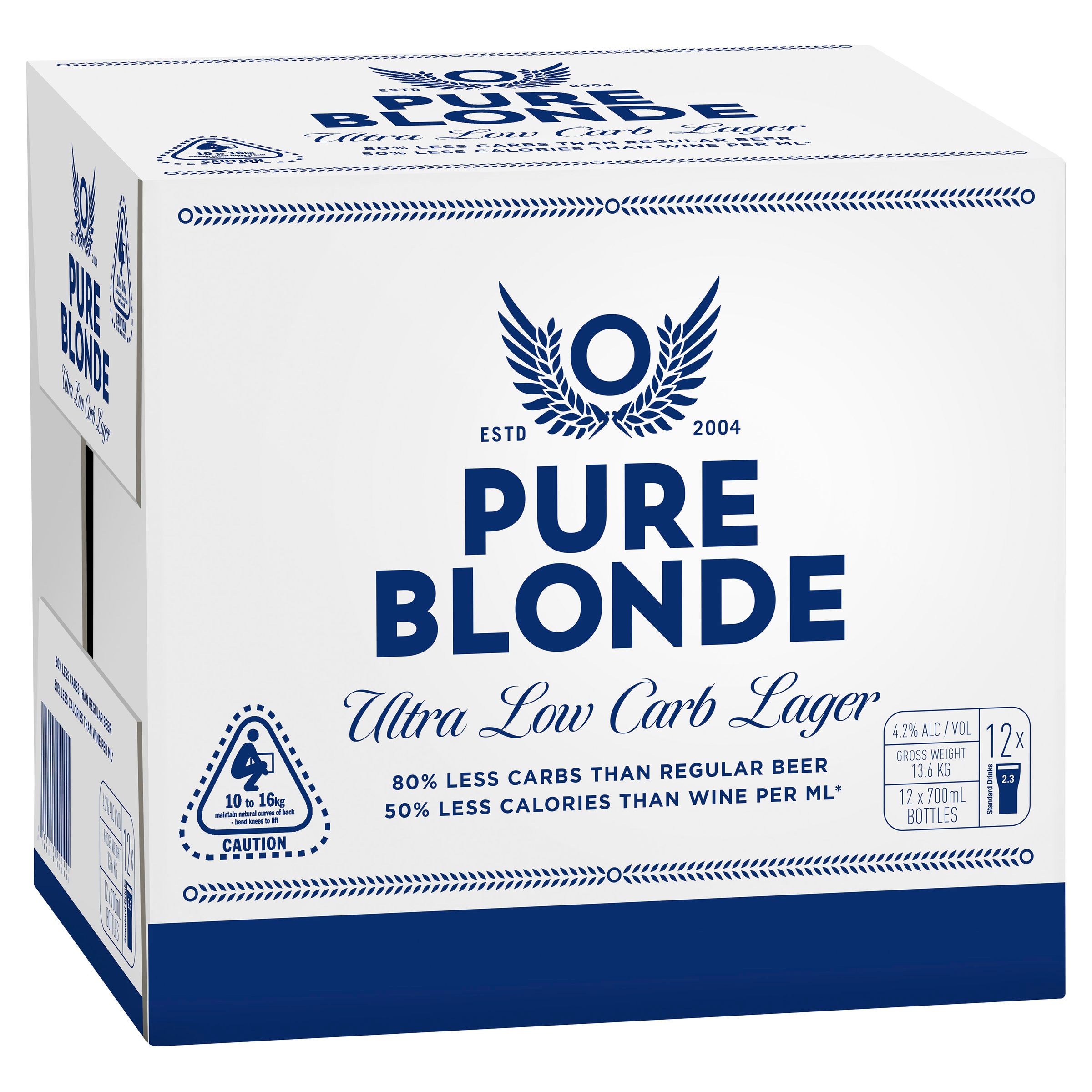 Pure Blonde Ultra Low Carb Beer 12 x 700mL Bottles Buy Beer
