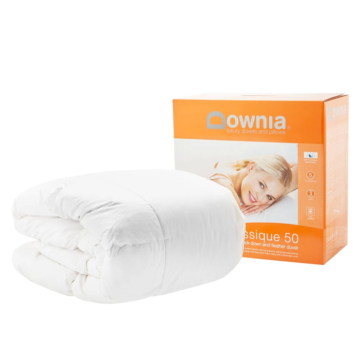 Downia Luxury Duck Feather and Down Mattress Topper KING Bed Size RRP $319
