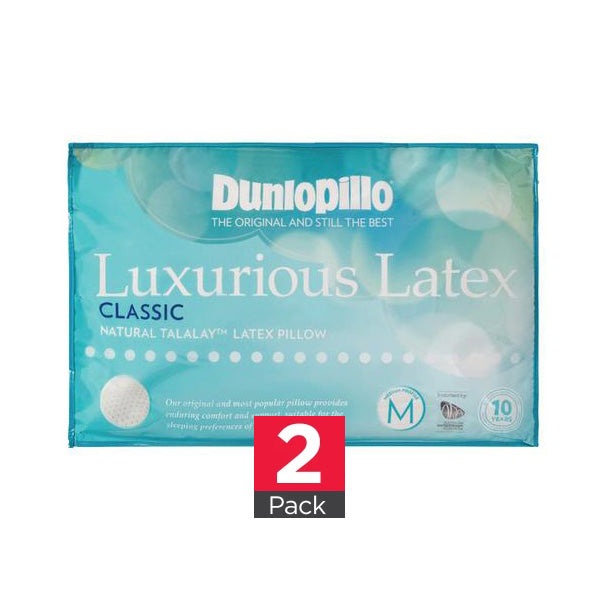 Dunlopillo Classic 2 Pack Genuine Luxurious Talalay Latex Medium