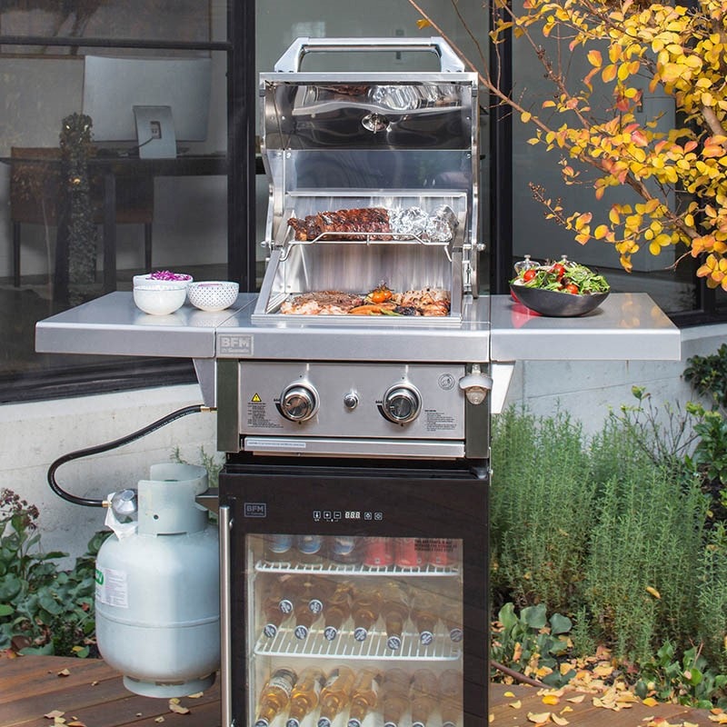 Gasmate BFM 2 Burner BBQ & Fridge Buy Barbecues 9314388008666