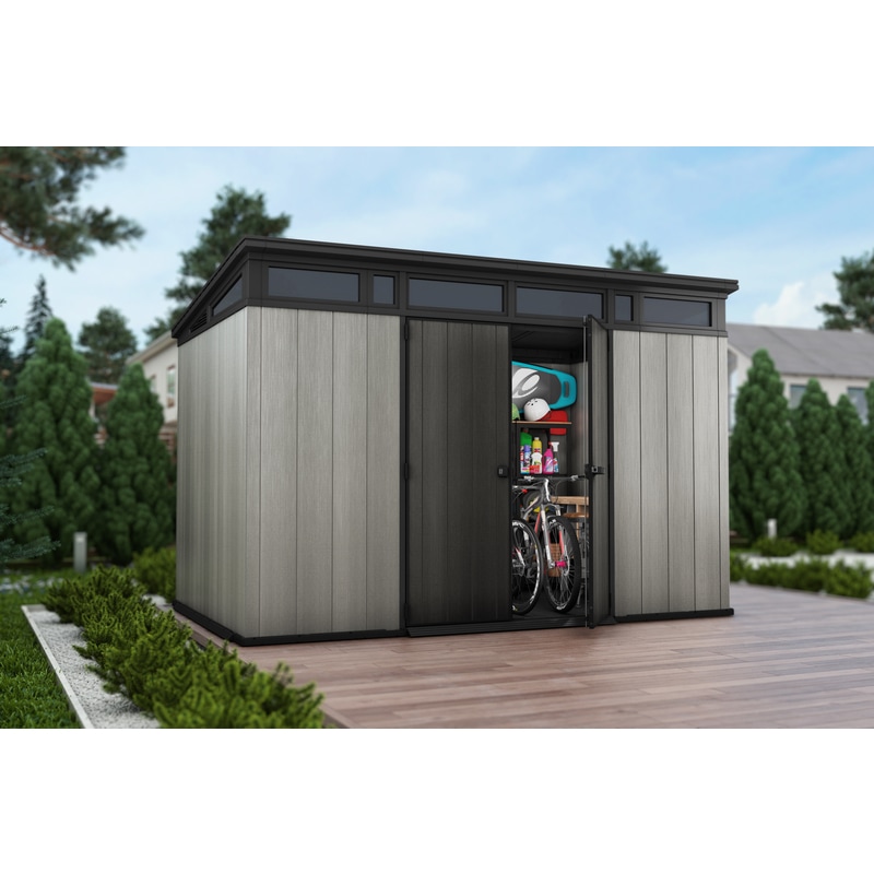 KETER Artisan 11x7 Large Outdoor Storage/Garden Shed (Deco