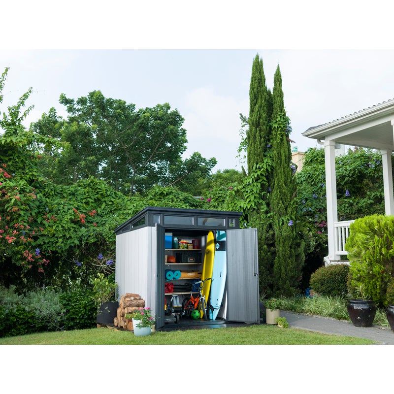 KETER Artisan 7x7 Large Outdoor Storage/Garden Shed (Deco 
