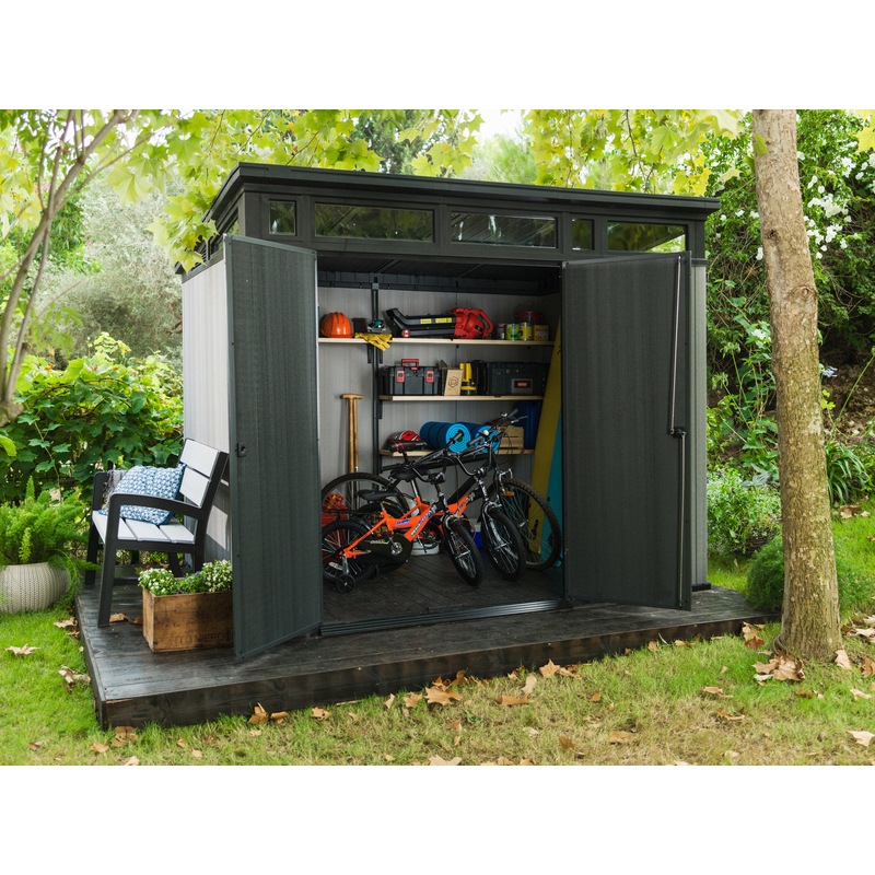 KETER Artisan 9x7 Large Outdoor Storage/Garden Shed (Deco 