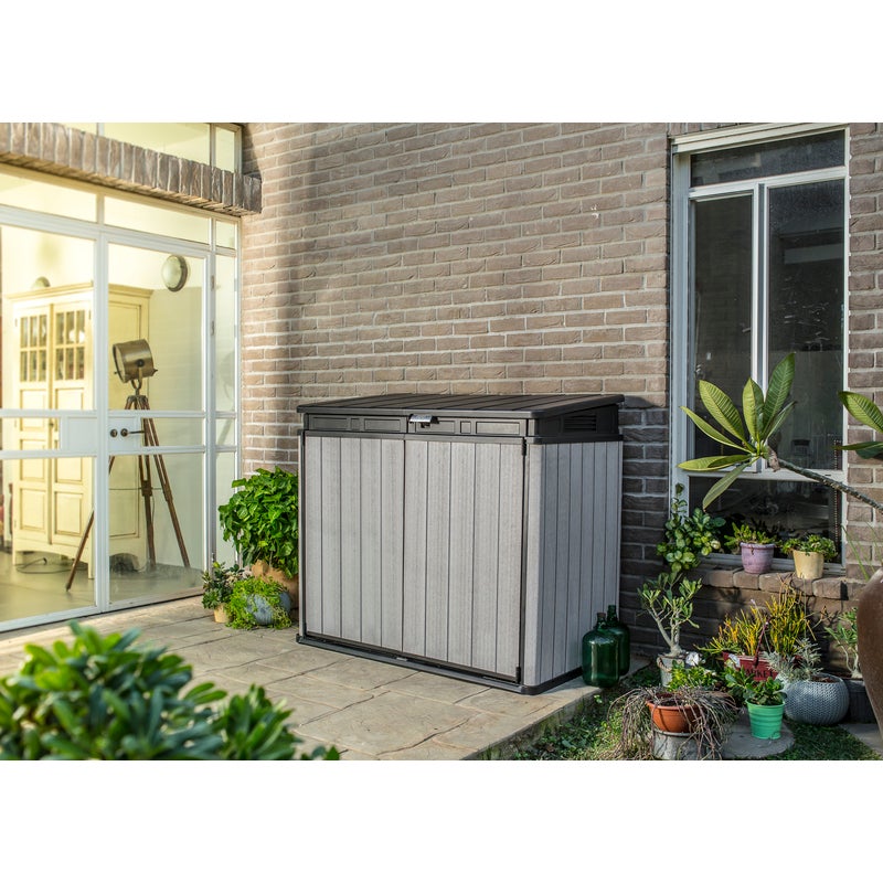 KETER Elite Store Outdoor Storage/Wheelie Bin Shed (Deco Grey