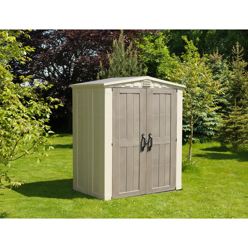 KETER Factor 6x3 Outdoor Storage/Garden Shed (Taupe/Beige 