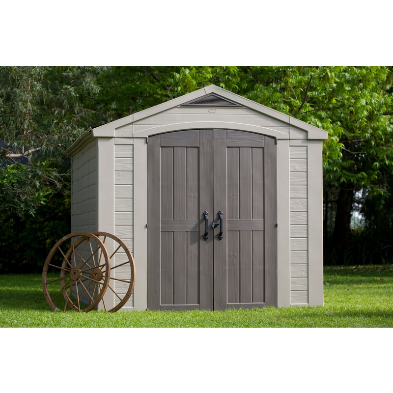 KETER Factor 8x11 Large Outdoor Storage/Garden Shed (Taupe/Beige) Buy
