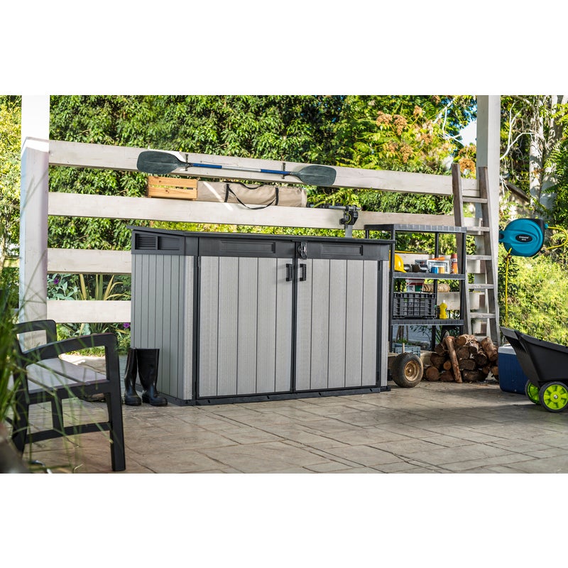 KETER Grande Store Outdoor Storage/Wheelie Bin Shed (Deco Grey