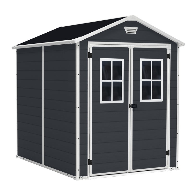 keter darwin 6 x 4 outdoor garden waterproof shed — the