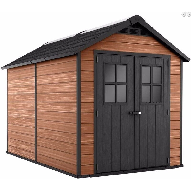 KETER Newton 7511 Large Outdoor Storage/Garden Shed (Brown ... KETER Newton 7511 Large Outdoor Storage/Garden Shed (Brown ...