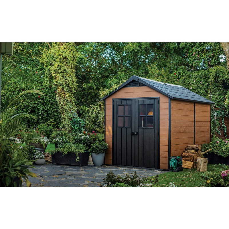 KETER Newton 759 Large Outdoor Storage/Garden Shed (Brown