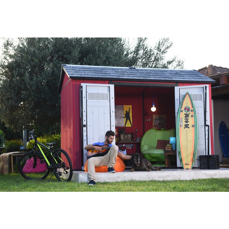 keter oakland 1175 large outdoor storage/garden shed deco