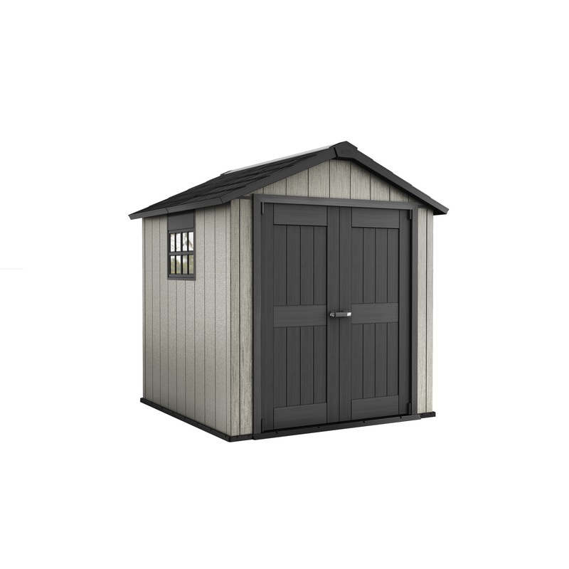 keter oakland 757 large outdoor storage/garden shed deco