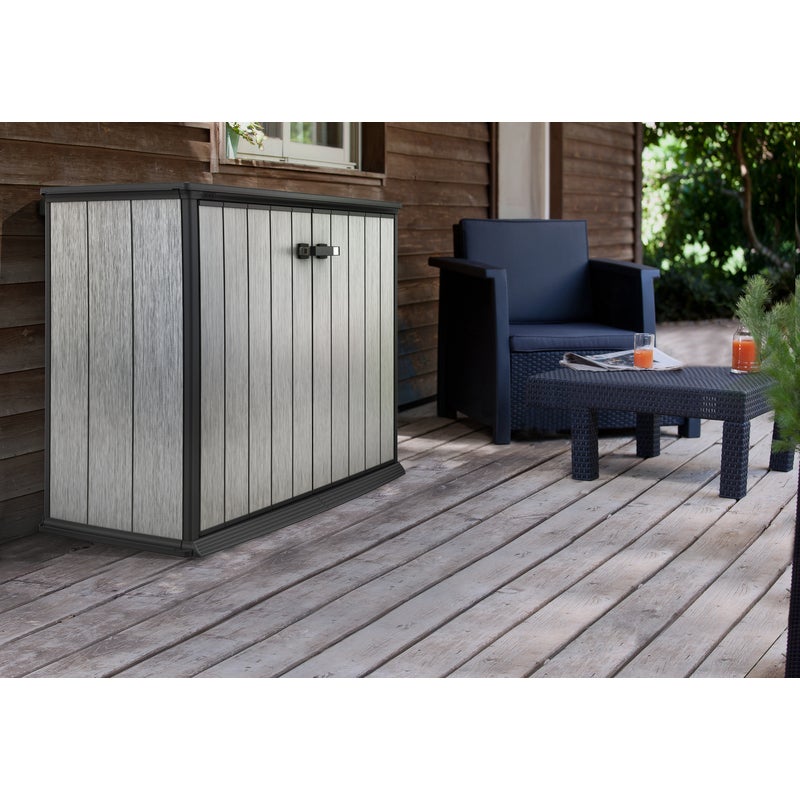 KETER Patio Store Outdoor Storage/Wheelie Bin Shed (Deco ...