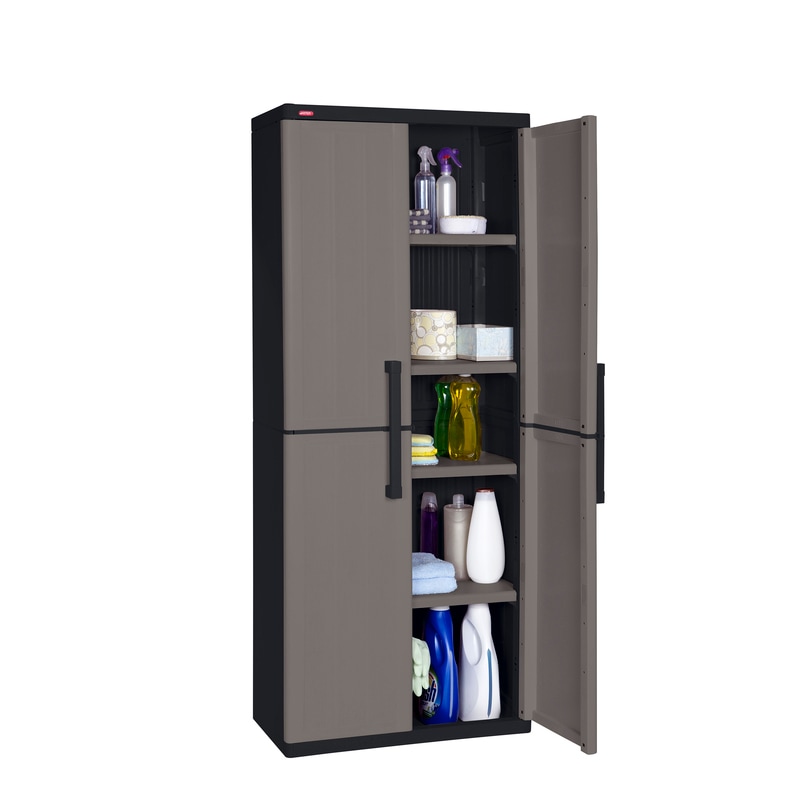 Keter Space Winner Outdoor Storage Cabinet Espresso Brown Black