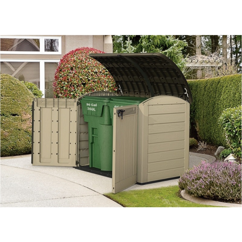 keter store-it-out ultra outdoor storage/wheelie bin shed
