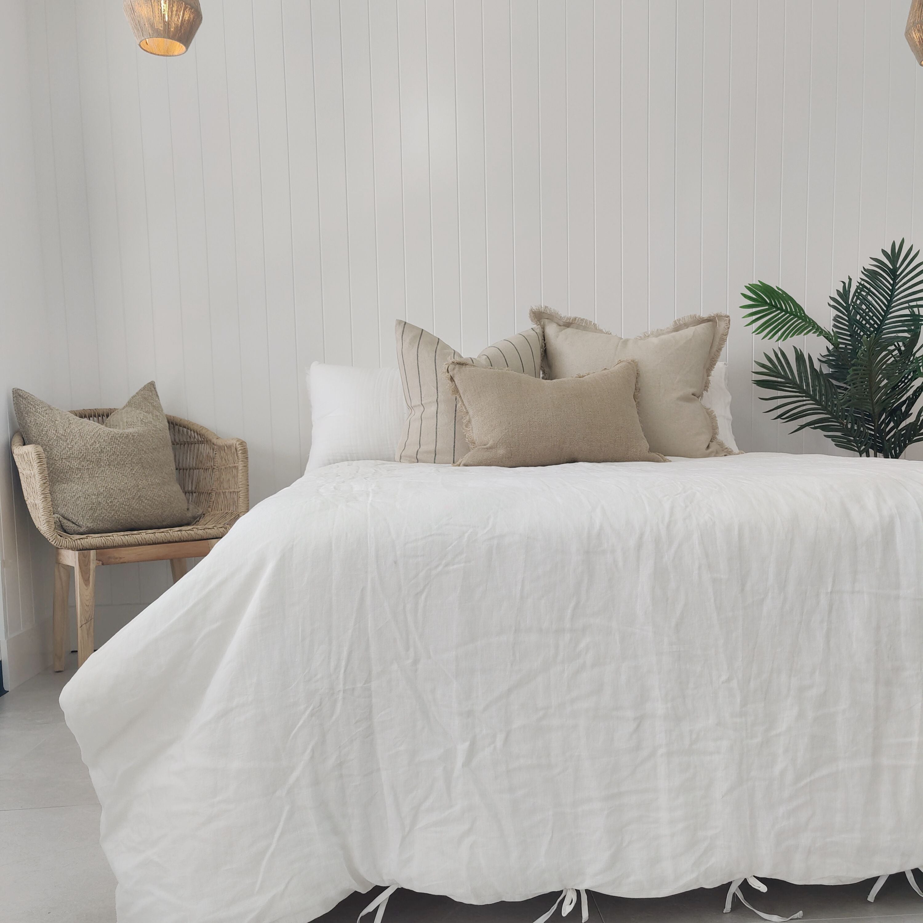 Heavy Weight 100 French Flax Linen Quilt Cover Set White Buy Quilt