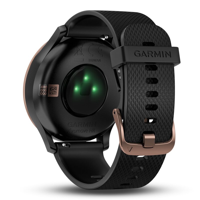 garmin vivomove hr fitness tracker black rose gold