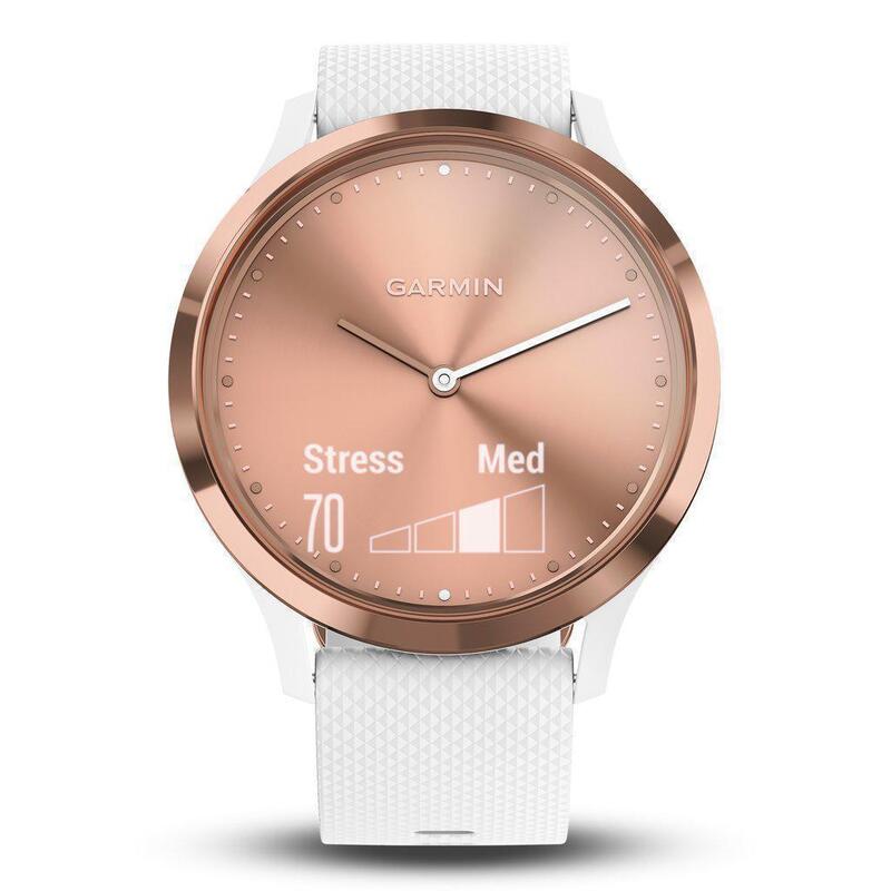 vivomove hr rose gold suede